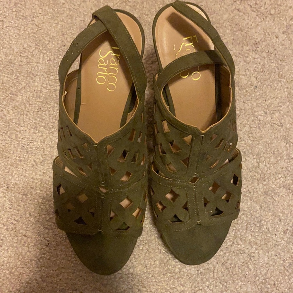 Franco sarto green wedges